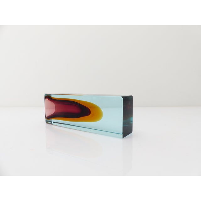 Blue Seguso Vetri d'Arte Submerged Vase, Murano, 1960s For Sale - Image 8 of 9
