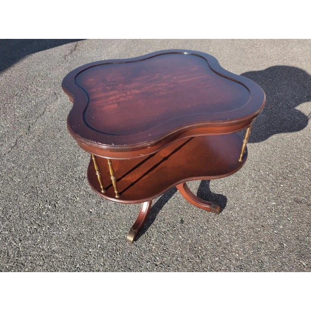Early 20th Century Early Twenty Century Vintage Two Tier Tea Table RDV For Sale - Image 5 of 12