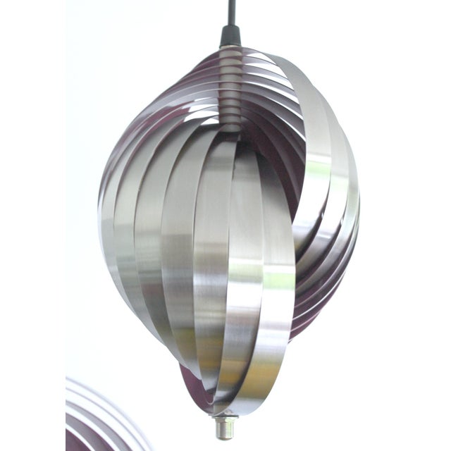 Metal Vintage Space Age Pendant Light from Lyfa, 1970s For Sale - Image 7 of 12