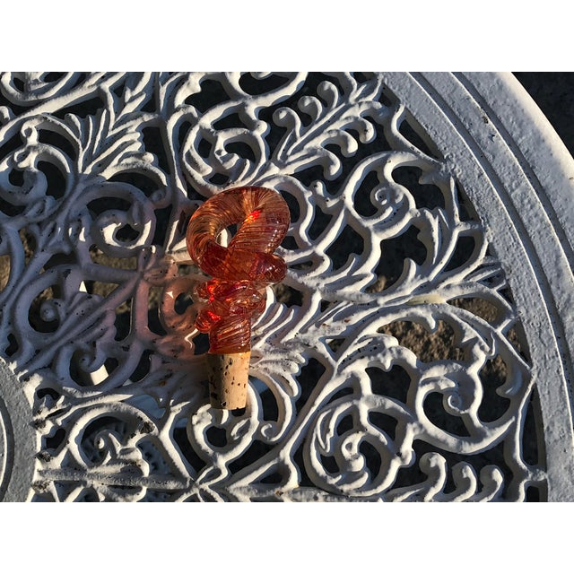 1950s 1950s Hand-Blown Venetian Glass Bottle Stopper For Sale - Image 5 of 6