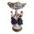 Vintage Neoclassical Porcelain Figural Compote – Cobalt & Gilt For Sale