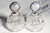 Exceptional Pair Antique English Cut Crystal Perfume Bottles Sterling Silver & Blue Enamel Tops Edwardian Vanity Set Home Decor For Sale - Image 9 of 18