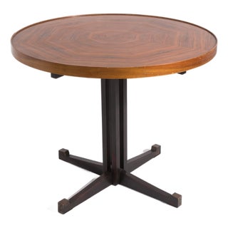 Italian Round Dining Table by Vittorio Gregotti with Brass Legs, 1950 For Sale