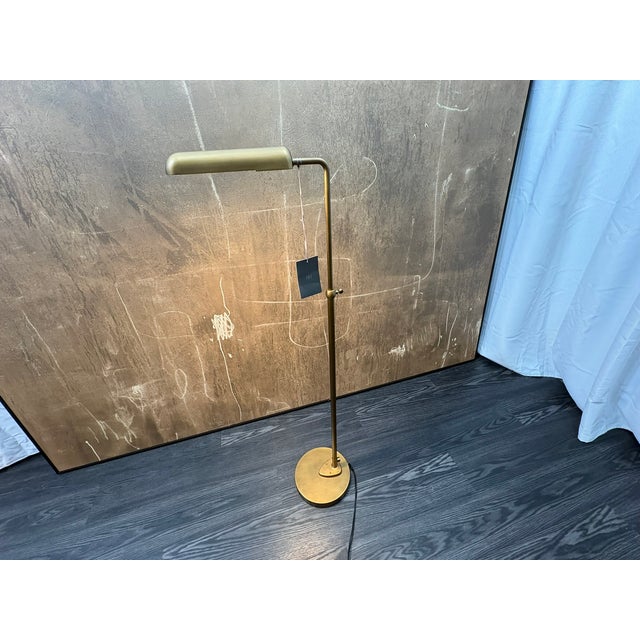 Contemporary Model Rh 1930s Parisian Task Floor Lamp Antiqued Brass | Adjustable Height | Dimmable Led Task Lighting For Sale - Image 15 of 18