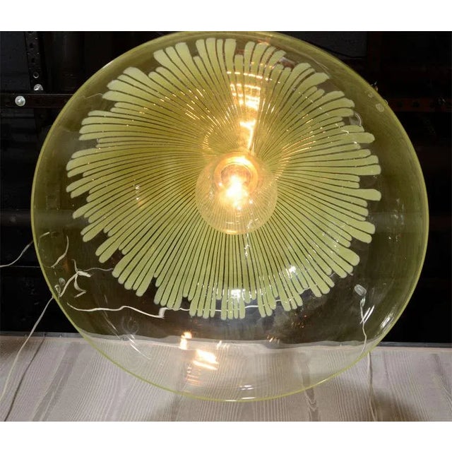 Venini Large Glass Dome Pendant Light by Ludovico Diaz De Santillana For Sale In New York - Image 6 of 9