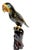 Chinese Cloisonné Parrot on Carved Hardwood Tree Trunk Base Chinese, Circa 1960 For Sale In West Palm - Image 6 of 13