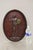 Antique Classical Oval Carved Mahogany Figural Goddess Wall Sculpture Plaque. Circa Early 20th Century. Measurements: 16"...
