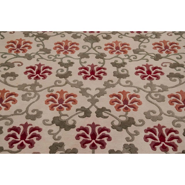 Indian Vintage Indian Arts and Crafts Design Rug - 6' X 8'9" For Sale - Image 3 of 10