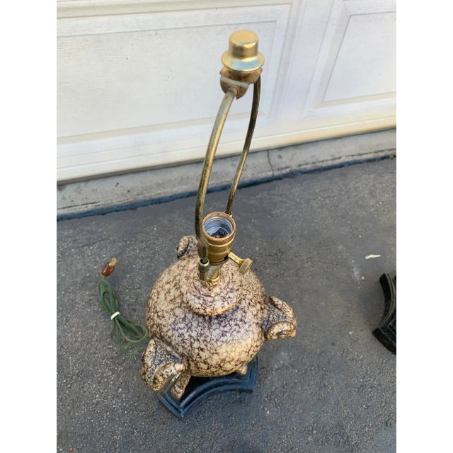 1970s Vintage Ram Goat Table Lamps- Pair For Sale - Image 5 of 11