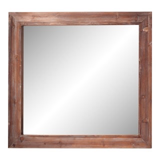 Reclaimed Wood Rectangle Mirror For Sale