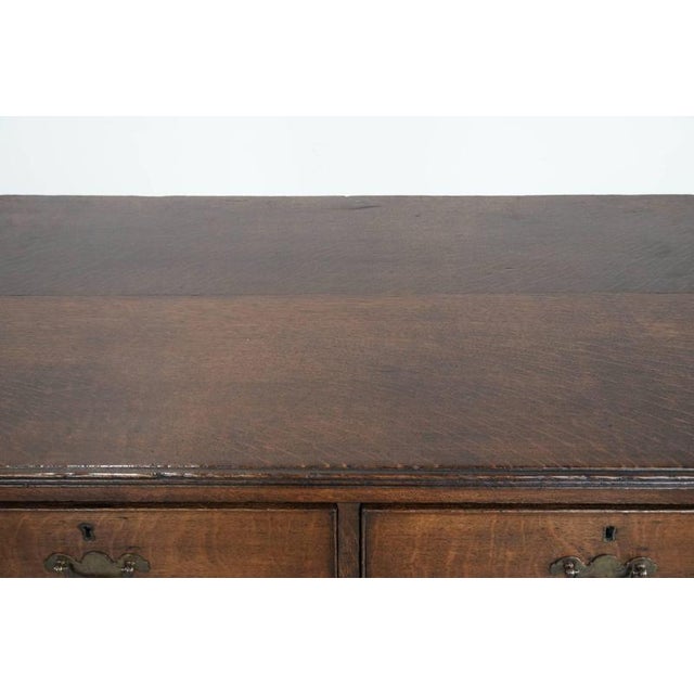 Wood Antique English Oak Chest of Drawers, Late 18th Century For Sale - Image 7 of 16