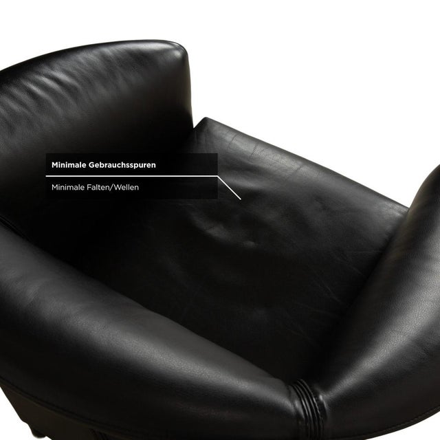 Animal Skin Aura Armchair in Black Leather by Paolo Piva for Wittmann For Sale - Image 7 of 14