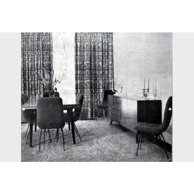 Set of Six Dining Chairs in Metal and Boucle by Carlo Hauner, Brazil, 1950s For Sale - Image 17 of 18