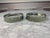 Iconic Minimalist Design Elevate your space with this stunning, authentic pair of heavy clear glass "vide-poche" (catch-...