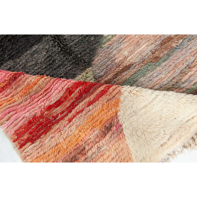 Pink Contemporary Abstract Moroccan Wool Rug by Doris Leslie Blau For Sale - Image 8 of 10