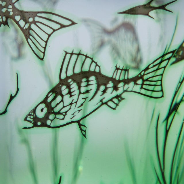 1960s Vintage Fish Graal Vase by Edward Hald for Orrefors, Sweden 1963 For Sale - Image 5 of 7