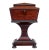 superb quality gillows regency mahogany teapoy circa 1820. the main body being of sarcophagus form, which opens to 4...
