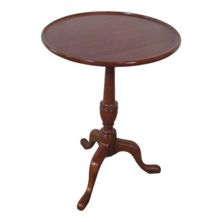 1980s Henkel Harris Lamp Side End Table Cherry Designer For Sale