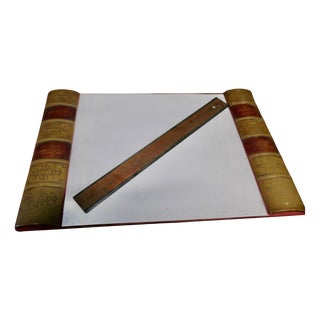 Large Desk Blotter with Ruler, Set of 2 For Sale