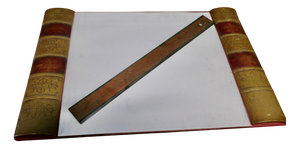Large Desk Blotter with Ruler, Set of 2