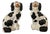 Antique Black and White Staffordshire Spaniel Dogs, 1880, Set of 2 For Sale