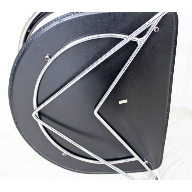 Black 1970s Vintage Thonet Italian Mid Century Modern Bar Stools - a Pair For Sale - Image 8 of 9