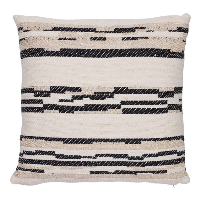 Contemporary Schumacher Sambar Black Gold Two-Sided Pillow - 20ʺW × 20"H For Sale