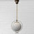 Gold Scandinavian Functionalist Pendant Globe Lamp in Glass and Brass, Sweden, 1930s For Sale - Image 8 of 8