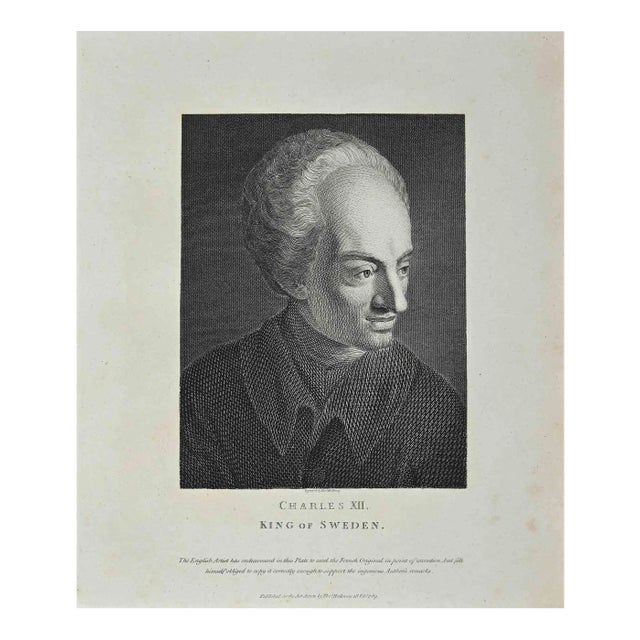 Thomas Holloway, Portrait of Charles 12nd, King of Sweden, Etching by Thomas Holloway, 1810 For Sale