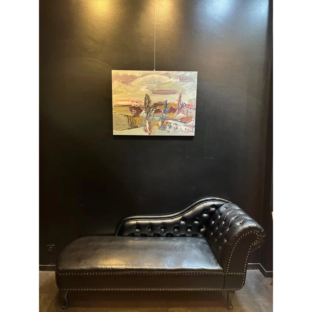 1980s Jean Krille, Landscape 126, Oil on Masonite For Sale - Image 5 of 11