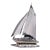 1930s Art Deco Chrome Sailboat Table Lamp For Sale