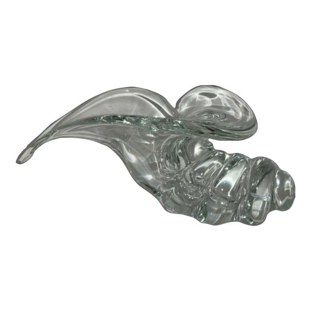 1970s Conch Shell Glass Sculpture by Licio Zanetti, Signed Venetian Murano Blown Glass For Sale