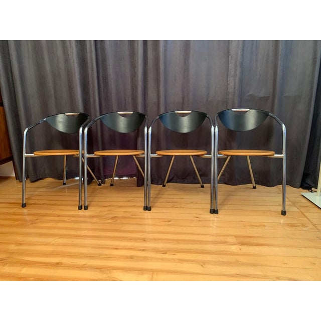 Italian Plurima Chairs, 1980s, Set of 4 For Sale - Image 14 of 14