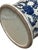 Blue 20" Chinese Blue White Flower Vases Scroll Pattern Porcelain Temple General Jar For Sale - Image 8 of 9