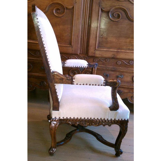 Traditional 19th Century Regence Walnut Armchair For Sale - Image 3 of 6