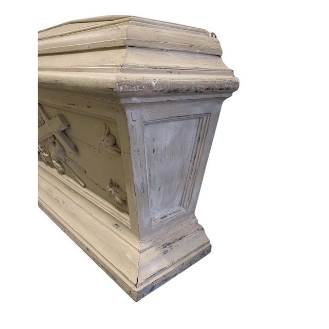 Painted Sarcophagus Panel with Bee Decoration, 1800s For Sale - Image 4 of 18