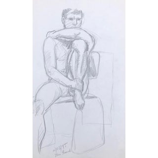 1995 James Bone Male Nude Drawing of Steve French For Sale