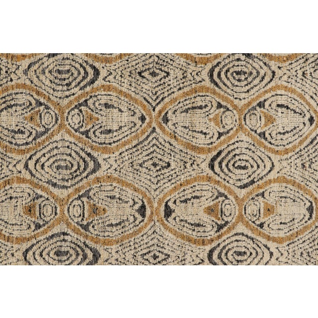 Moroccan Rug & Kilim’s Moroccan Style Rug in Cream White and Gold Geometric Patterns - 9x12 For Sale - Image 3 of 7