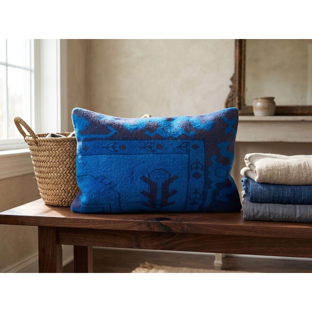 Vintage Turkish Wool Totem Pillow For Sale - Image 4 of 13