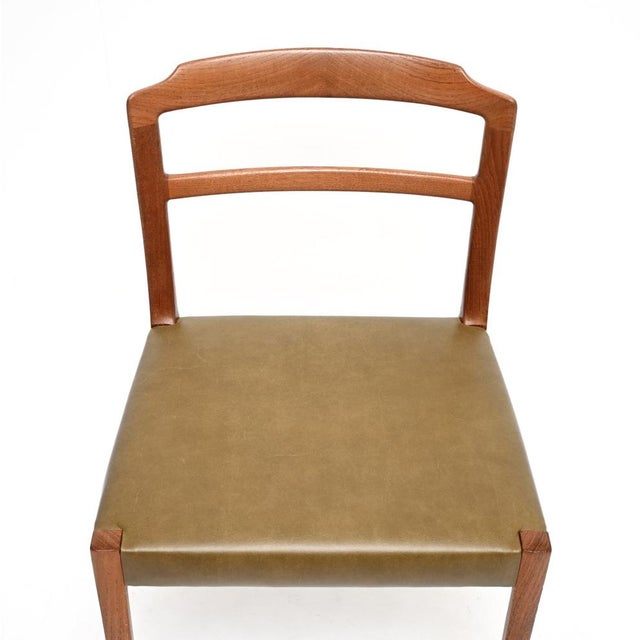 Vintage Danish Teak and Leather Dining Chairs from Ole Wanscher, 1960, Set of 8 For Sale - Image 9 of 11