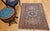 Persian 19th Century Persian Heriz Karajeh Rug, Hand-Knotted Wool, Geometric Pattern, Blue & Green, 4x5 For Sale - Image 3 of 16