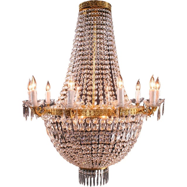 Metal New Italian Cut Glass Empire Napoleon Style For Sale - Image 7 of 7