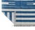 Casa Cosima Handmade Reversible Cotton Runner Rug Vegetable Dyed Blue and White Striped Dhurrie Runner -3'x10' For Sale - Image 4 of 11