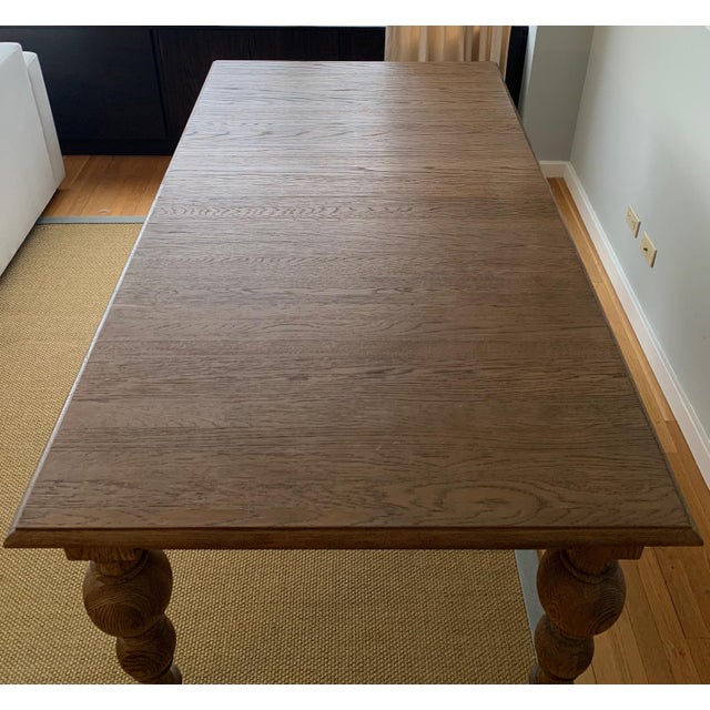 Rustic Restoration Hardware Grand Baluster Rectangular Extension Dining