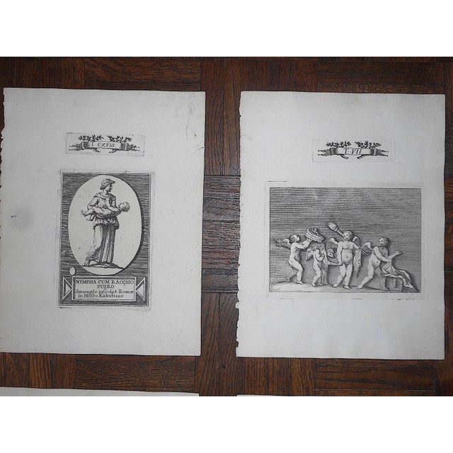 This set of seven (7) authentic antique 18th century copperplate engravings depict Roman antiquities focusing on Roman...
