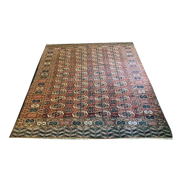 Antique Tribal Yomut Turkoman Rub "Main Carpet" For Sale