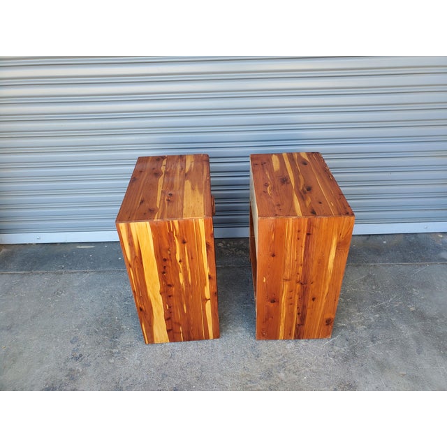 1980s Solid Wood Night Stands For Sale In Los Angeles - Image 6 of 12