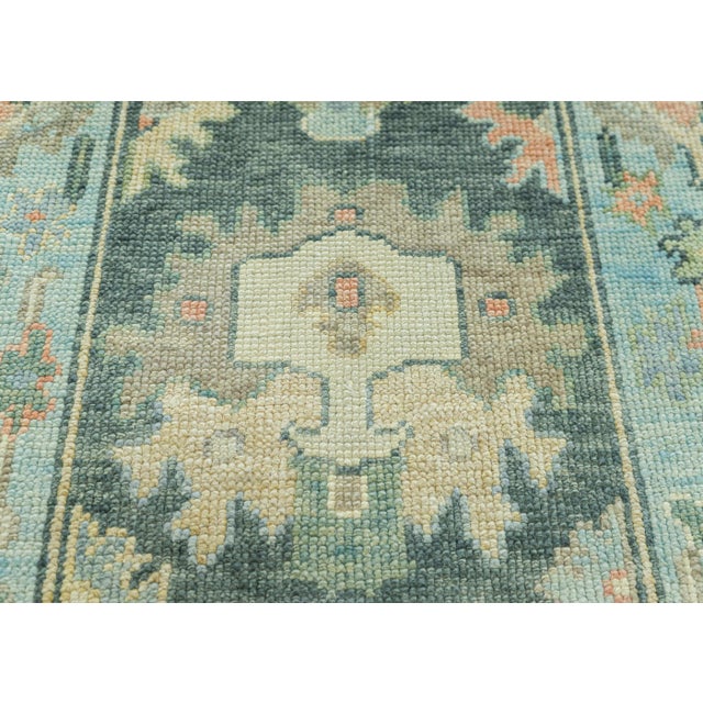 Turkish Turkish Oushak Rug 2'10" x 8'3" #19027 For Sale - Image 3 of 8
