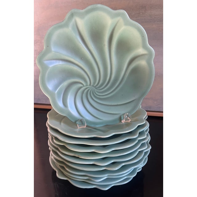 Arthur Percy Designed Swedish Plate Set by Gelfe, C. 1940's For Sale In San Francisco - Image 6 of 12