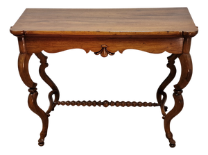 Italian Console Table in Walnut, Mid-19th Century